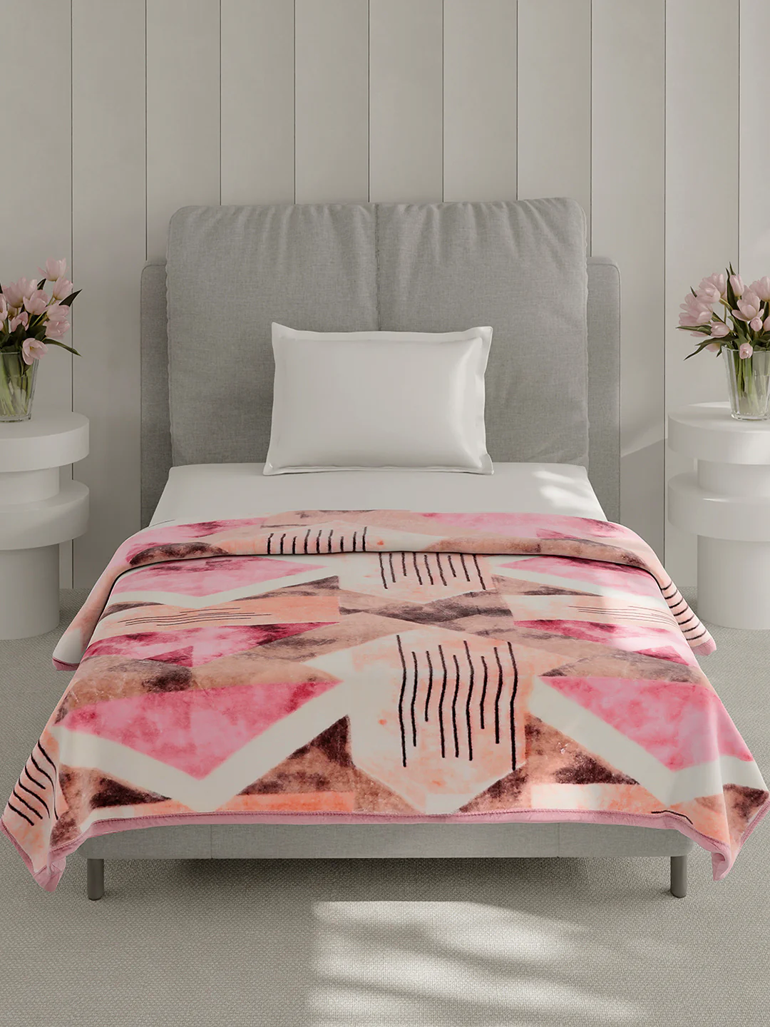 Printed Single Bed 1 Ply, 625 GSM Mink Blanket for Mild Winter - (Impact Pvc) - Image 2