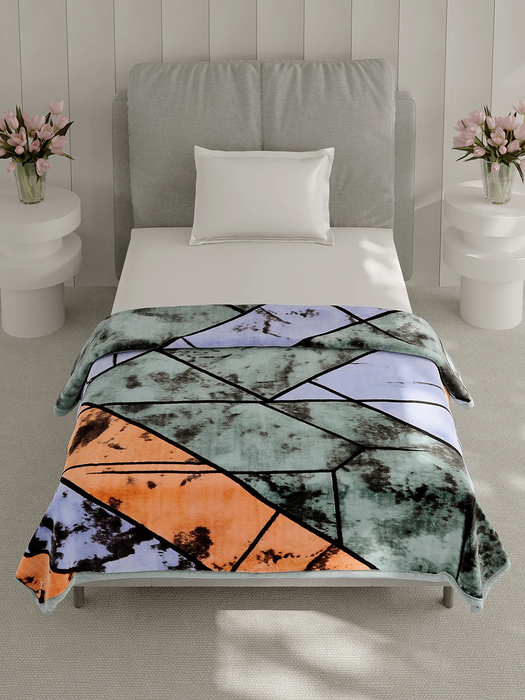 Printed Single Bed 1 Ply, 625 GSM Mink Blanket for Mild Winter - (Impact Pvc) - Image 3