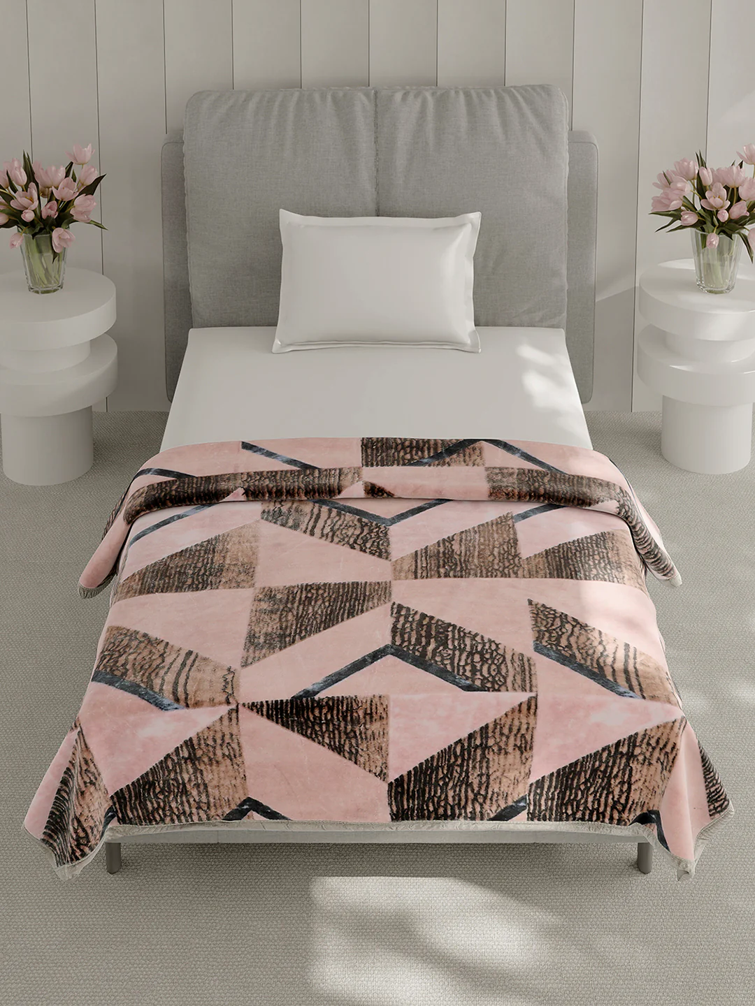 Printed Single Bed 1 Ply, 625 GSM Mink Blanket for Mild Winter - (Impact Pvc) - Image 3