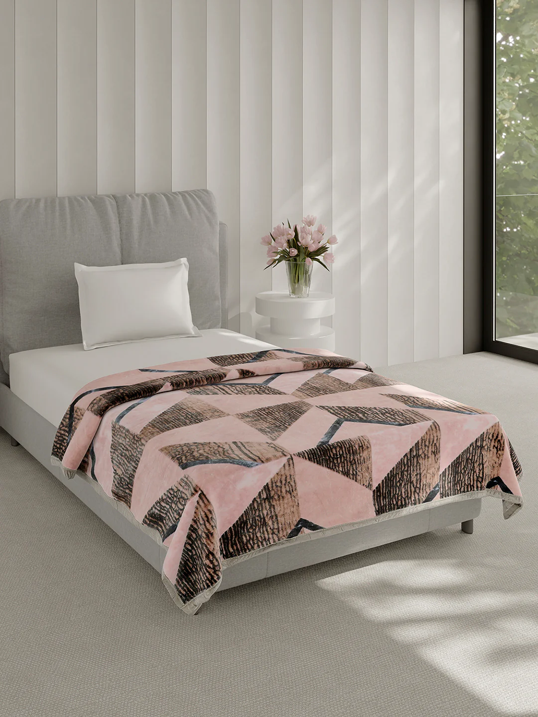 Printed Single Bed 1 Ply, 625 GSM Mink Blanket for Mild Winter - (Impact Pvc) - Image 4