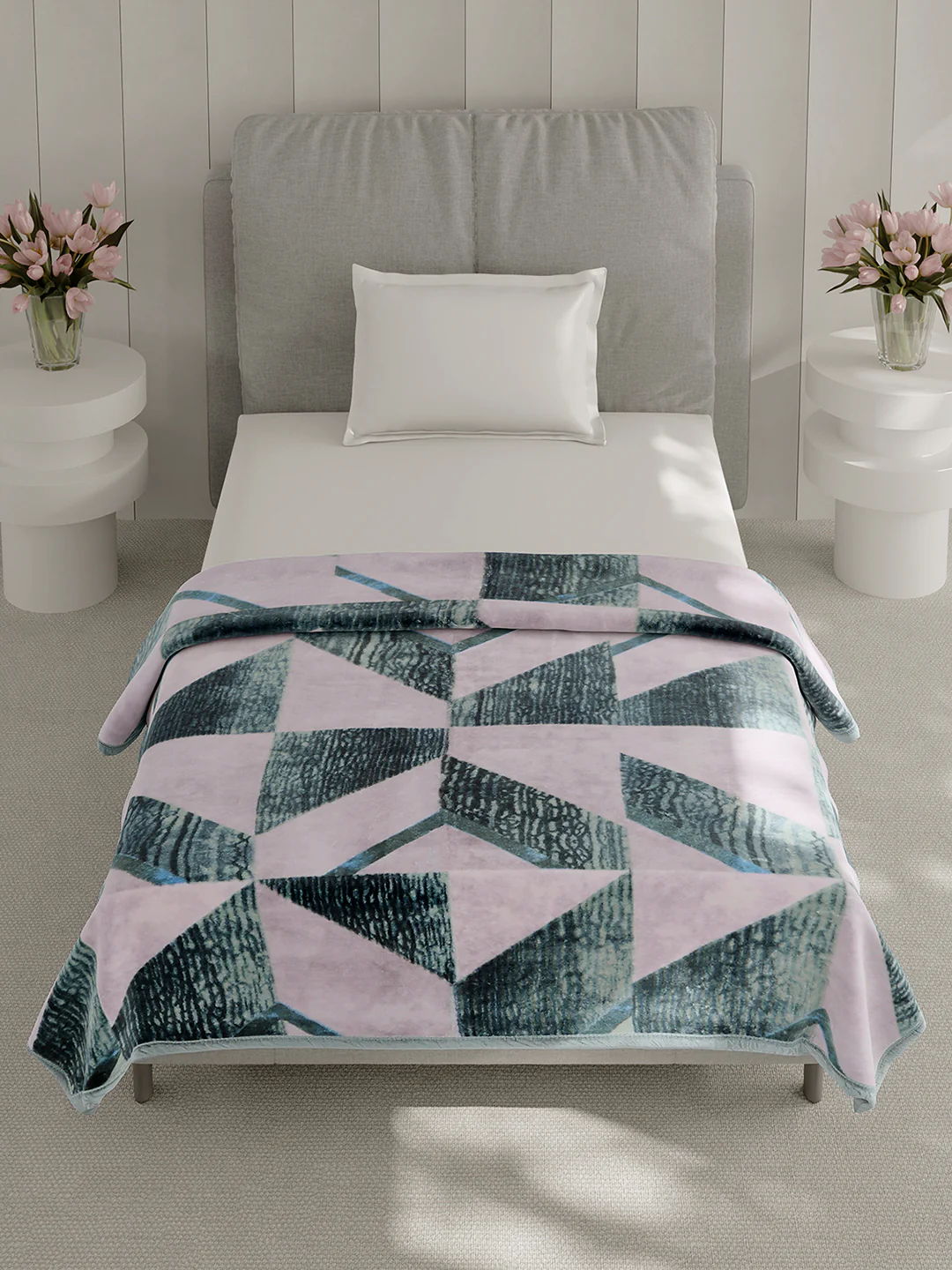 Printed Single Bed 1 Ply, 625 GSM Mink Blanket for Mild Winter - (Impact Pvc) - Image 3