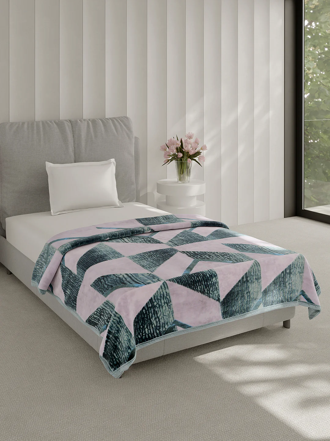 Printed Single Bed 1 Ply, 625 GSM Mink Blanket for Mild Winter - (Impact Pvc) - Image 4