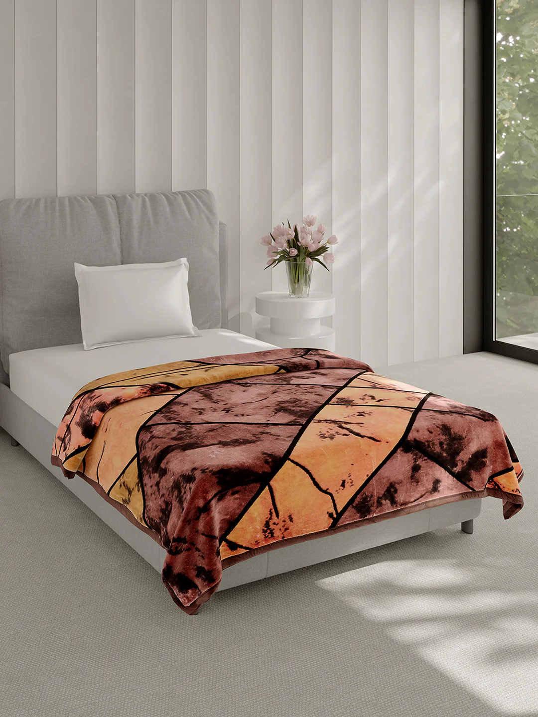 Printed Single Bed 1 Ply, 625 GSM Mink Blanket for Mild Winter - (Impact Pvc) - Image 4