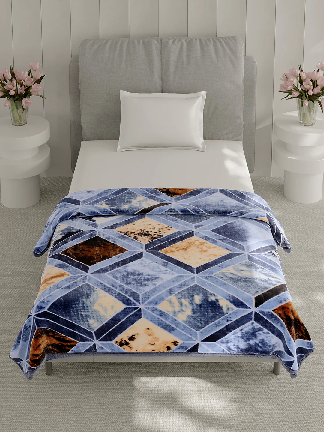 Printed Single Bed 1 Ply, 625 GSM Mink Blanket for Mild Winter - (Impact Pvc) - Image 3