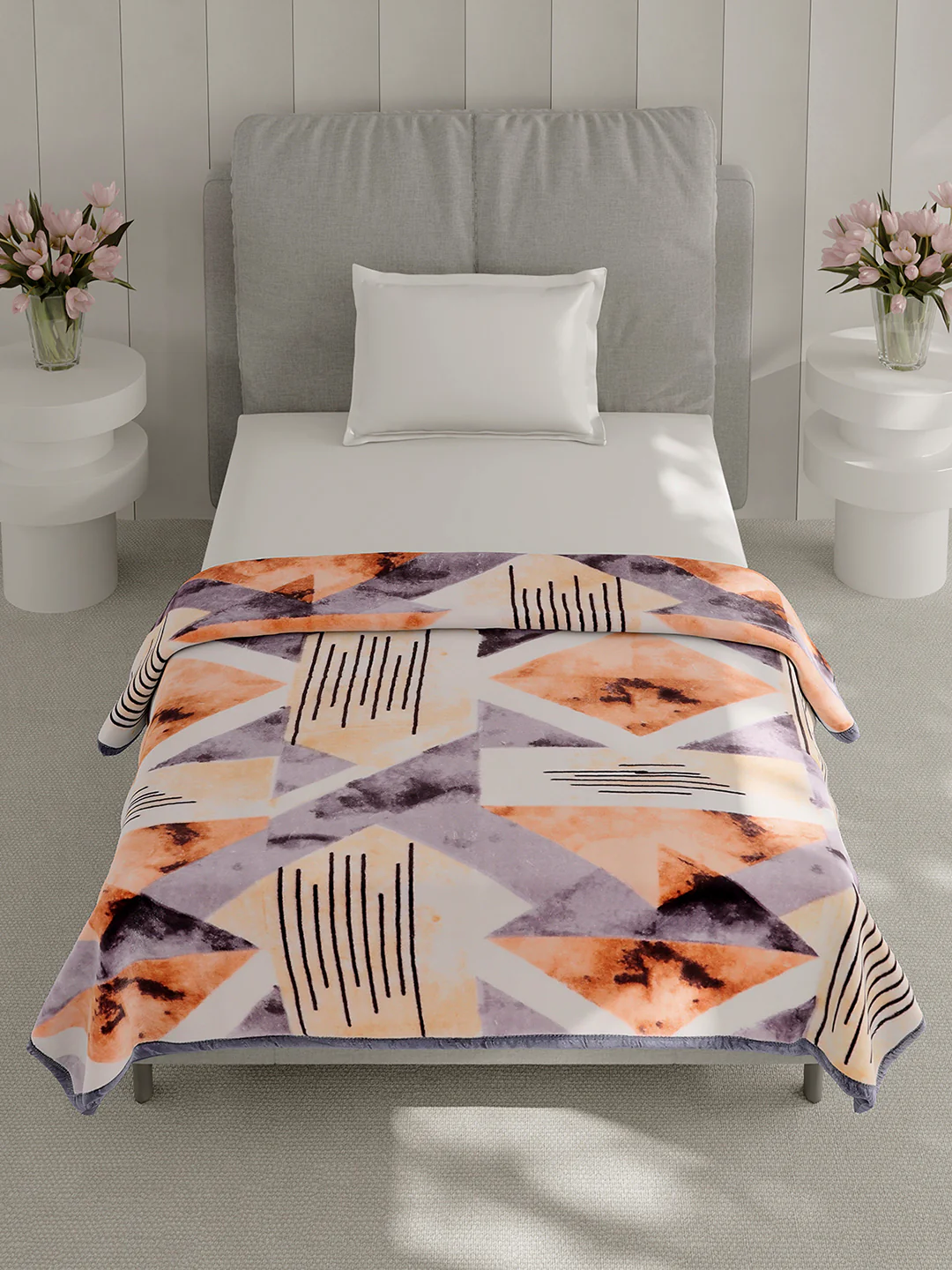 Printed Single Bed 1 Ply, 625 GSM Mink Blanket for Mild Winter - (Impact Pvc) - Image 3