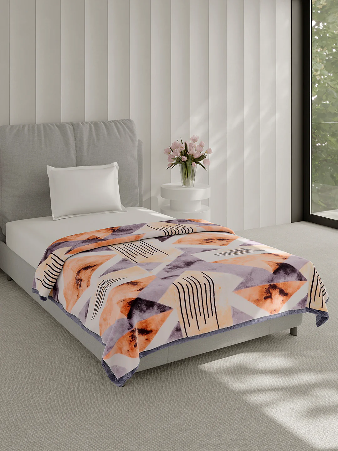 Printed Single Bed 1 Ply, 625 GSM Mink Blanket for Mild Winter - (Impact Pvc) - Image 4