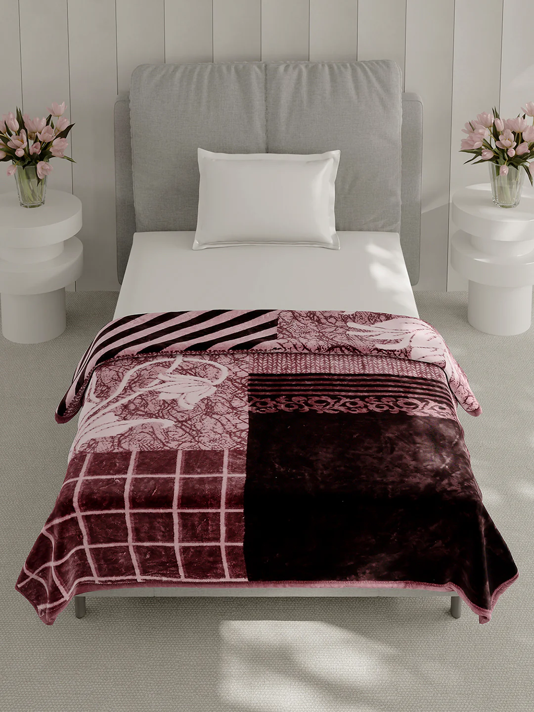 Printed Single Bed 1 Ply Blanket for Heavy Winter - (Soulmate) - Image 3