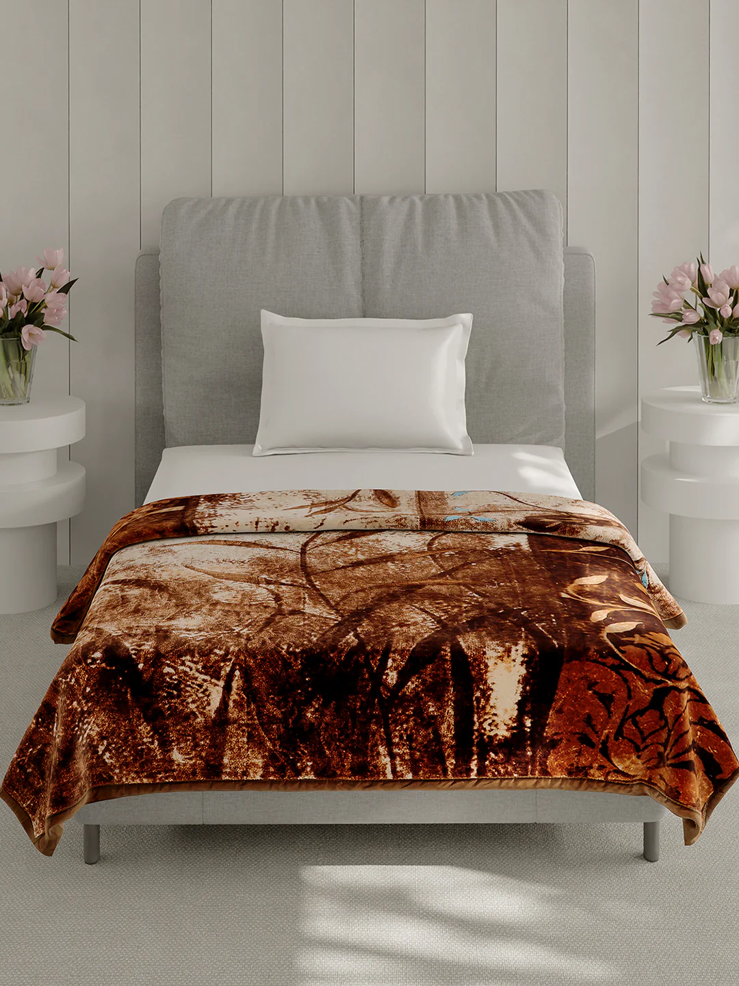 Printed Single Bed 1 Ply Blanket for Heavy Winter - (Soulmate) - Image 2