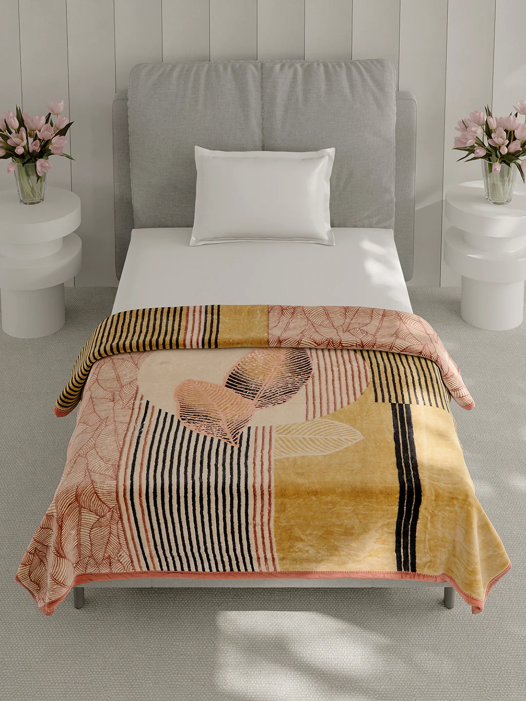 Printed Single Bed 1 Ply Blanket for Heavy Winter - (Soulmate) - Image 3