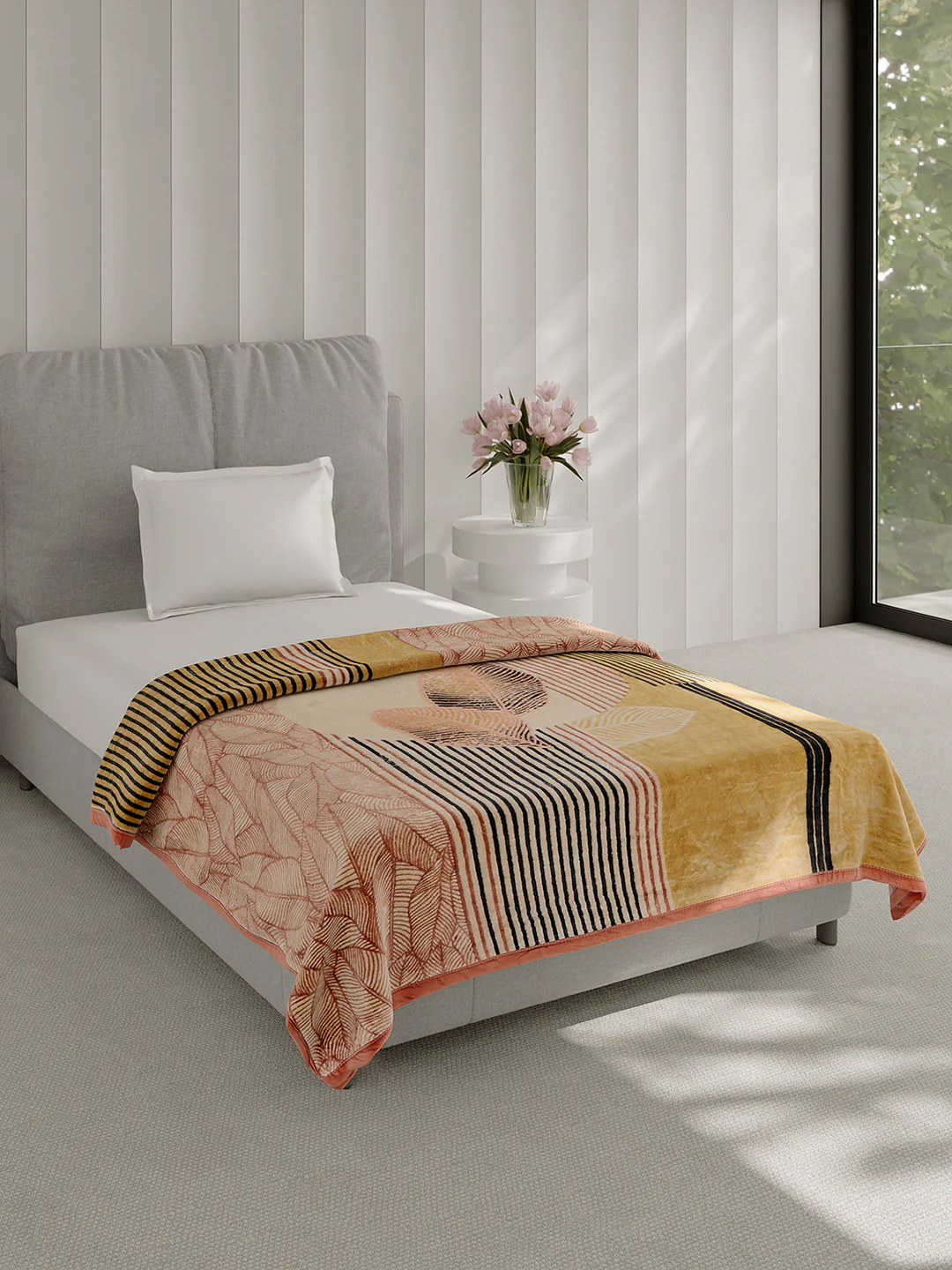 Printed Single Bed 1 Ply Blanket for Heavy Winter - (Soulmate) - Image 4