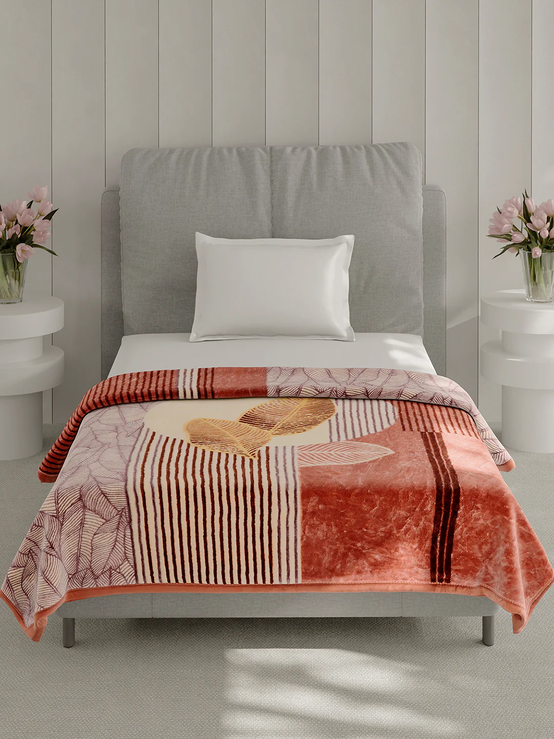 Printed Single Bed 1 Ply Blanket for Heavy Winter - (Soulmate) - Image 2