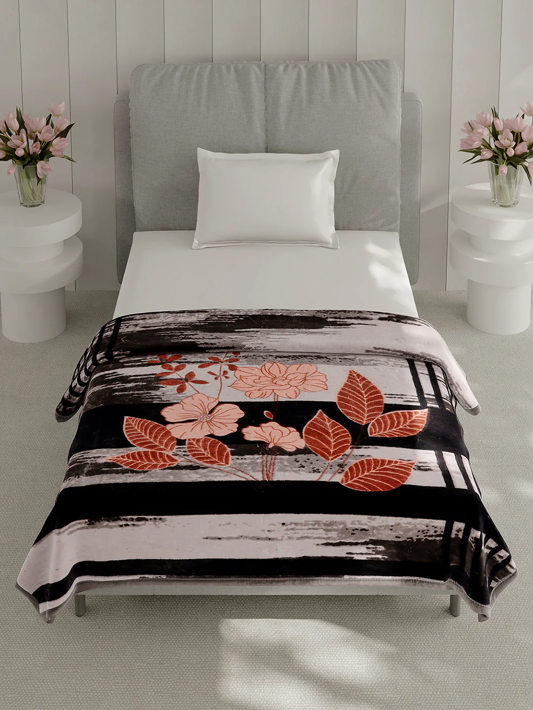 Printed Single Bed 1 Ply Blanket for Heavy Winter - (Soulmate) - Image 3