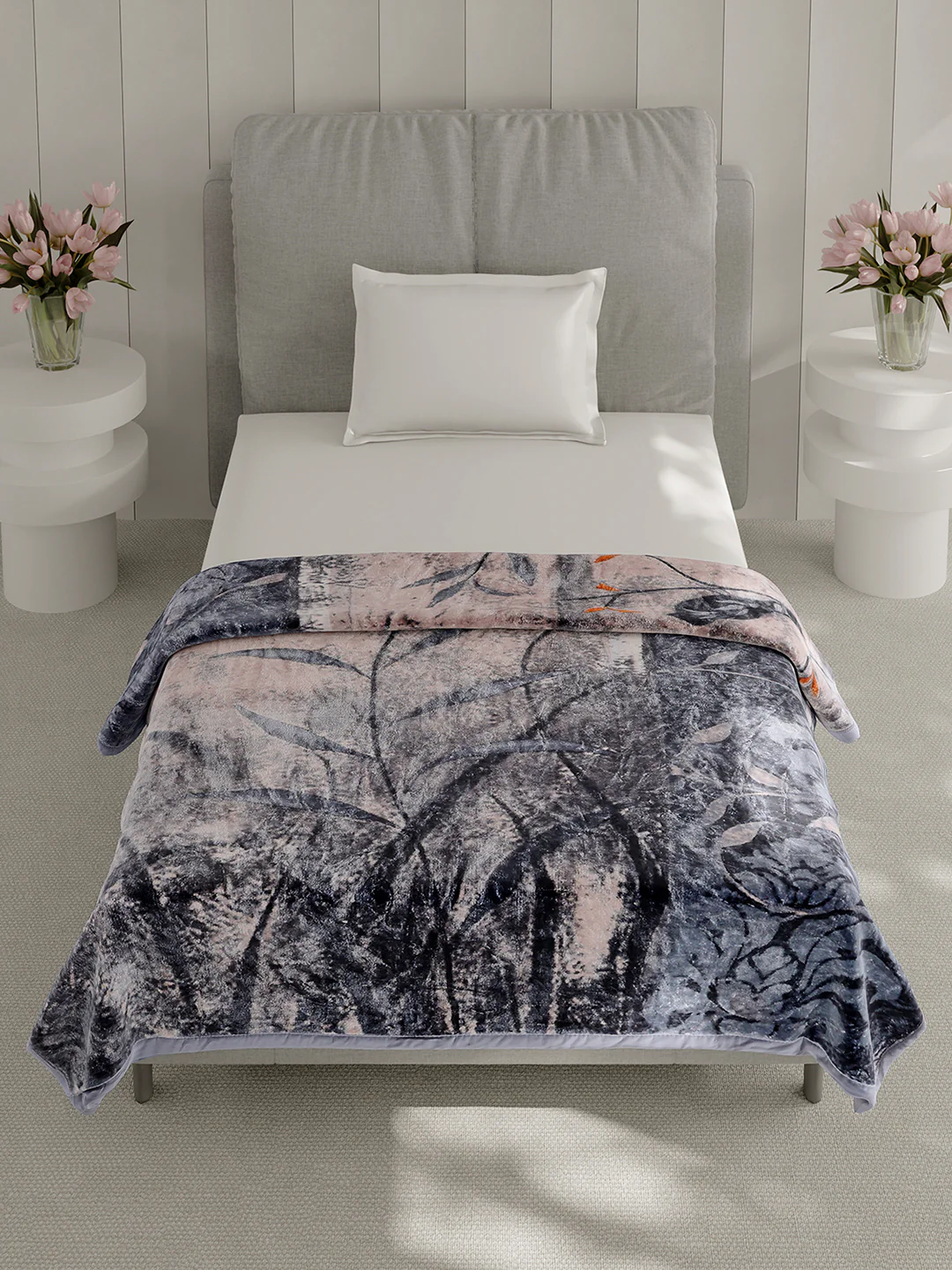 Printed Single Bed 1 Ply Blanket for Heavy Winter - (Soulmate) - Image 3