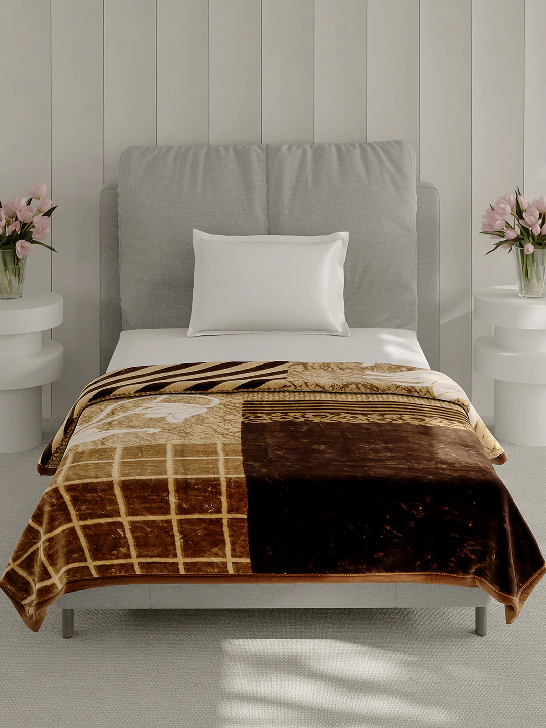 Printed Single Bed 1 Ply Blanket for Heavy Winter - (Soulmate) - Image 2