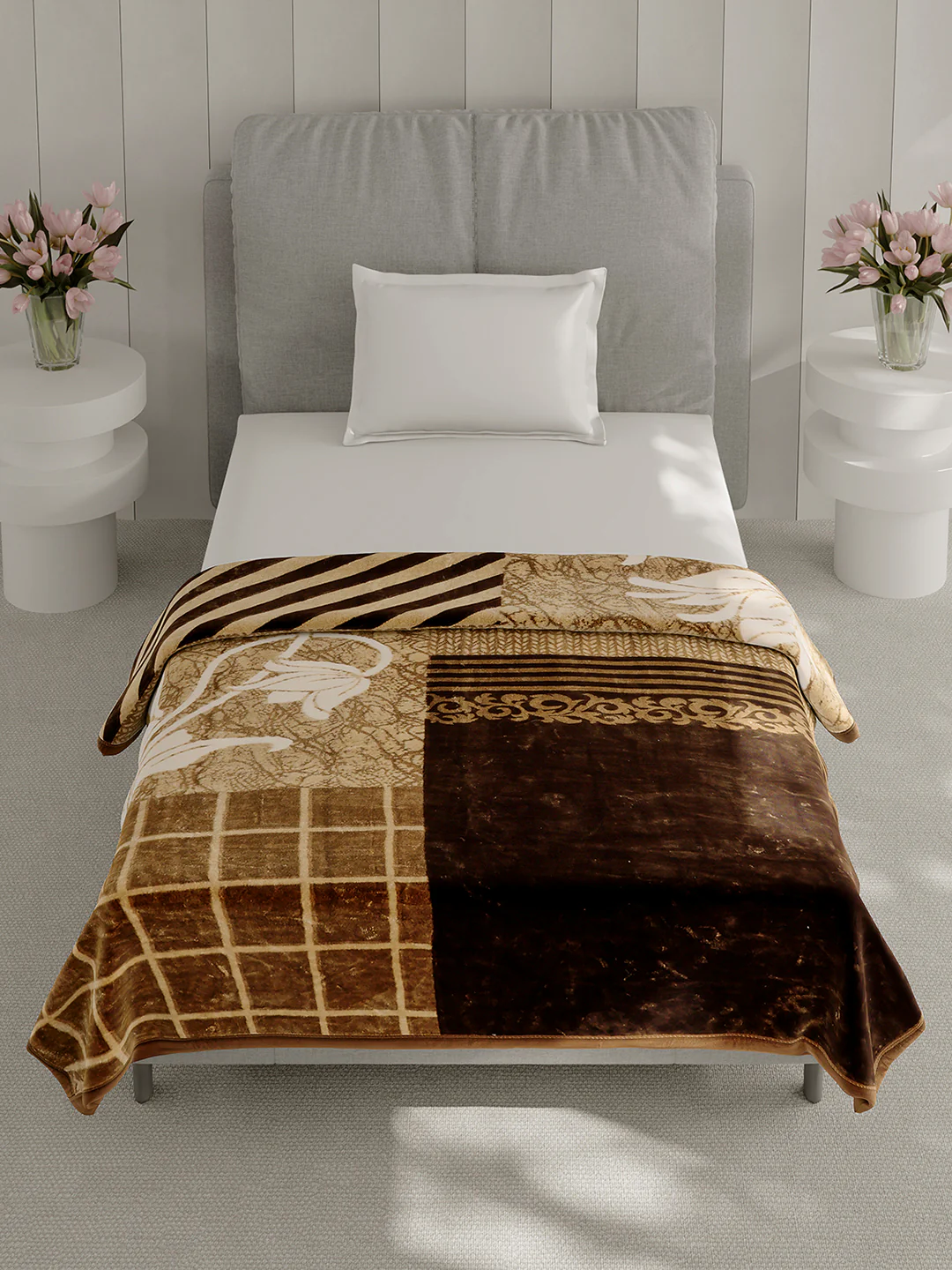 Printed Single Bed 1 Ply Blanket for Heavy Winter - (Soulmate) - Image 3