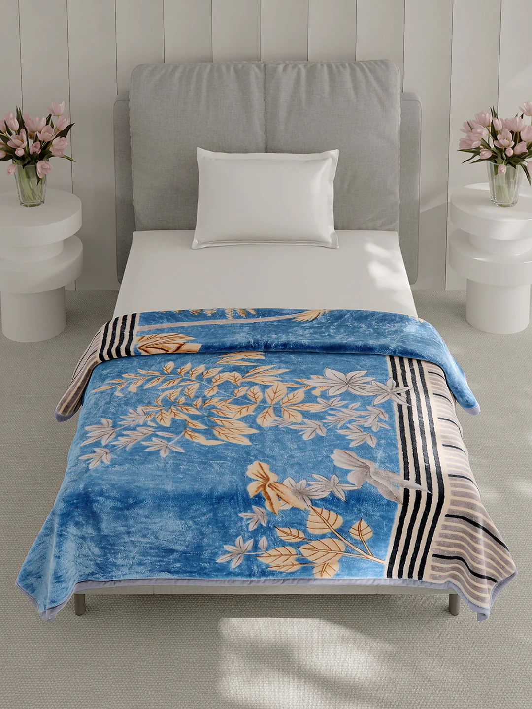 Printed Single Bed 1 Ply Blanket for Heavy Winter - (Soulmate) - Image 3