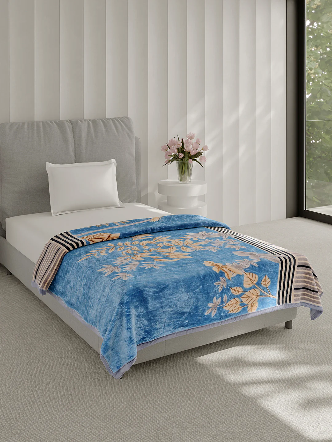 Printed Single Bed 1 Ply Blanket for Heavy Winter - (Soulmate) - Image 4