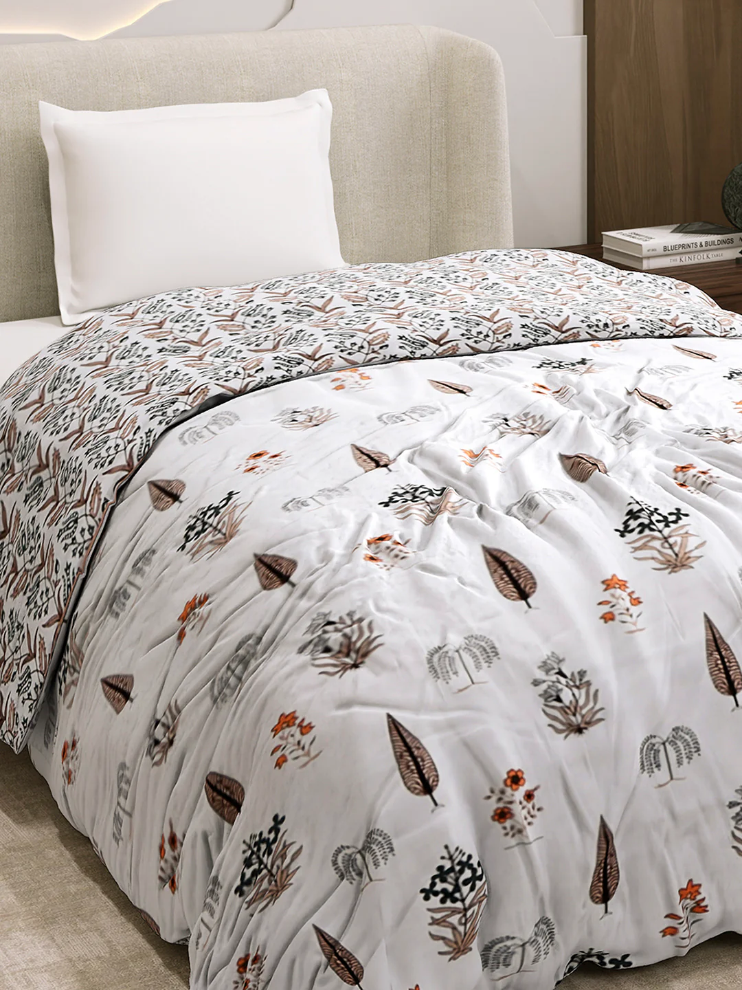Printed Single Bed 1 Ply Dohar for Mild Winter - (Daisy) - Image 6