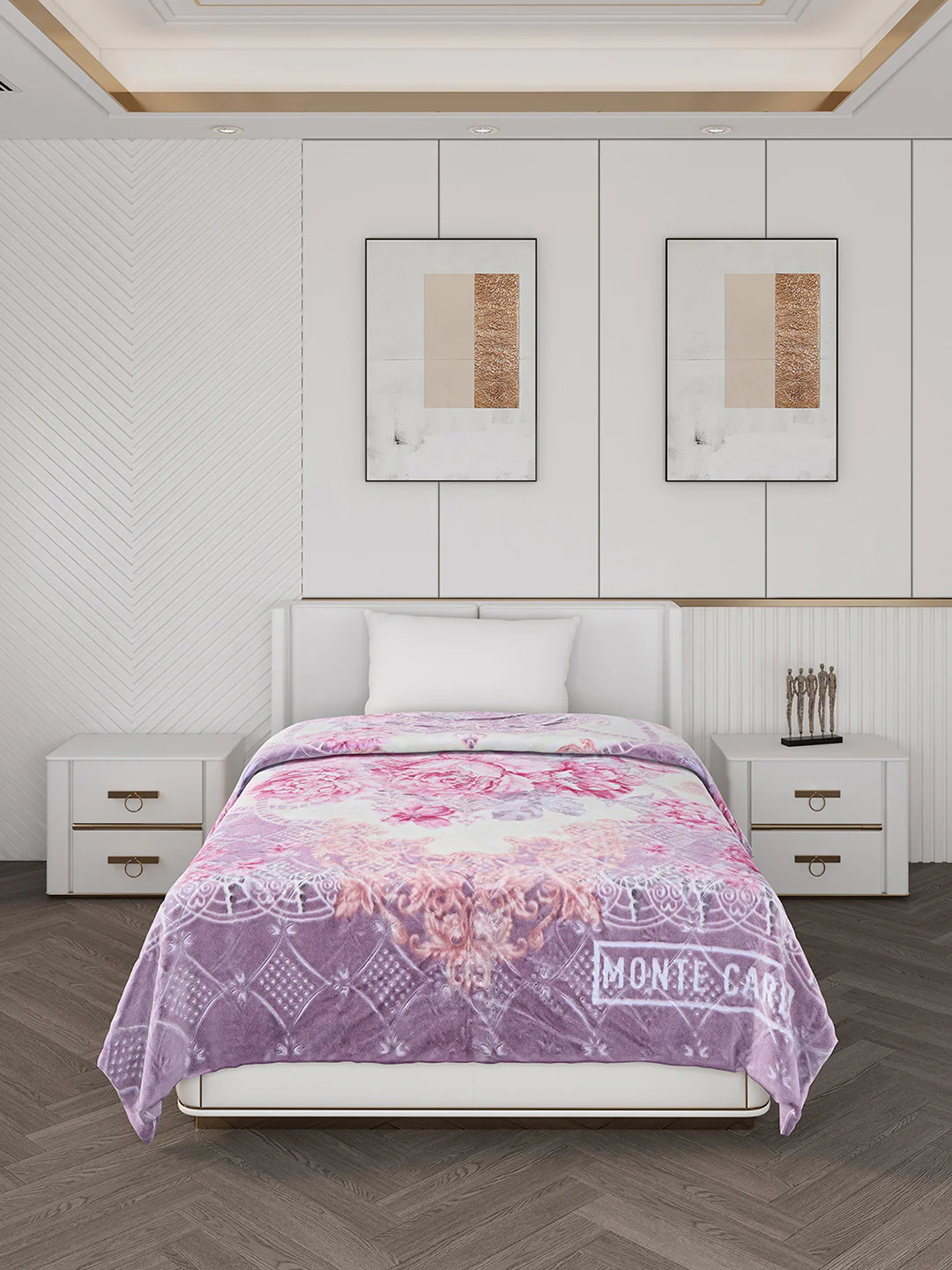 Printed Single Bed 1000 GSM Blanket for Heavy Winter -2 Ply (Weight 4 kg) - Image 3