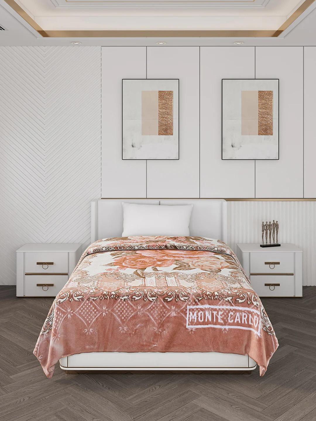 Printed Single Bed 1000 GSM Blanket for Heavy Winter -2 Ply (Weight 4 kg) - Image 3