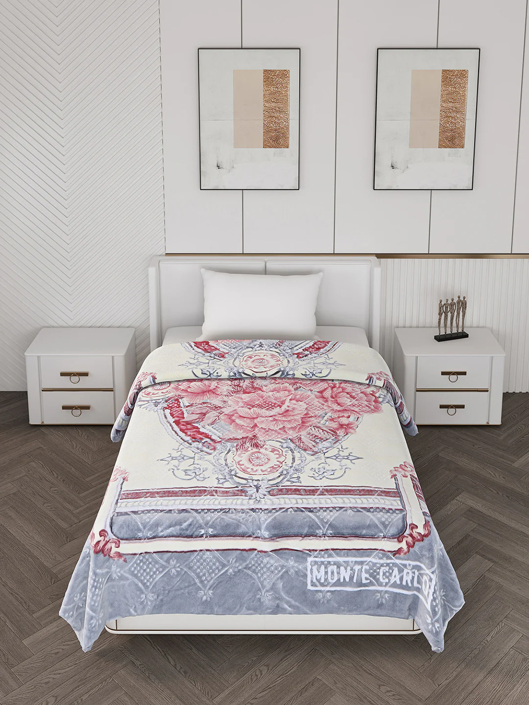 Printed Single Bed 1000 GSM Blanket for Heavy Winter -2 Ply (Weight 4 kg) - Image 2