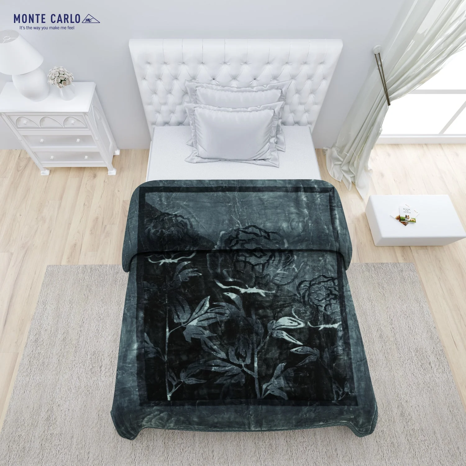 Printed Single Bed 1022 GSM Blanket Lucas 2 Ply (Weight 3.6 kg) - Image 3