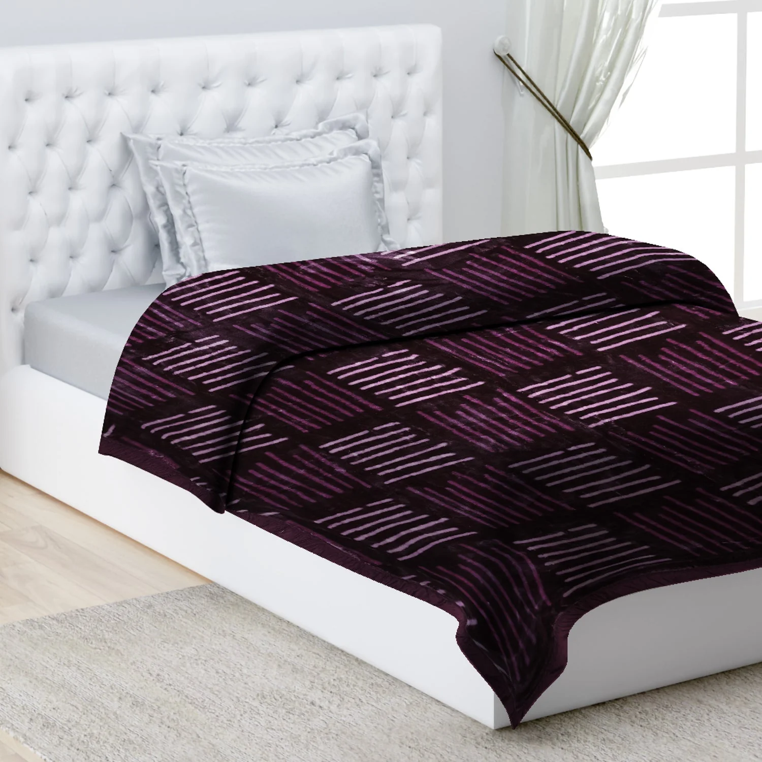 Printed Single Bed 1022 GSM Blanket Lucas 2 Ply (Weight 3.6 kg) - Image 9