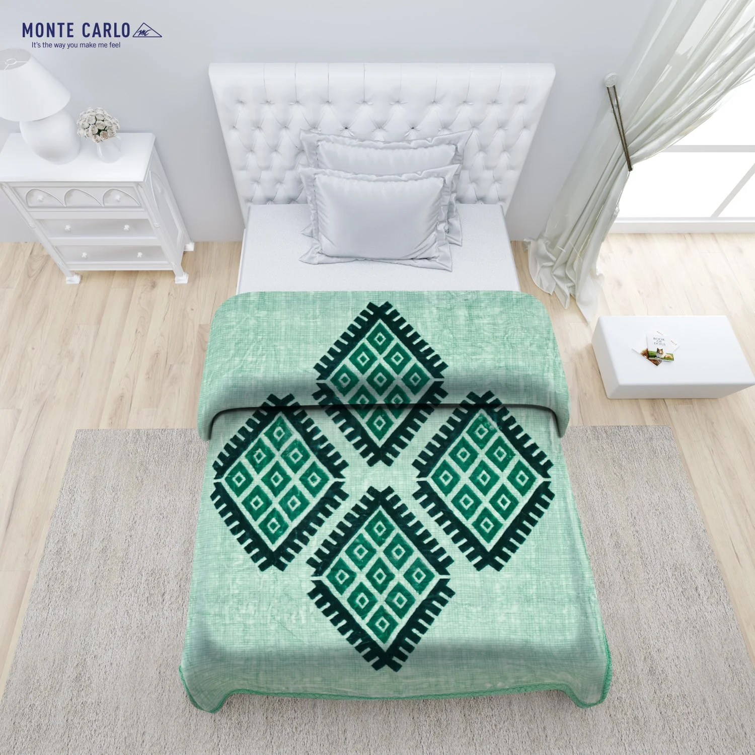 Printed Single Bed 1022 GSM Blanket Lucas 2 Ply (Weight 3.6 kg) - Image 3