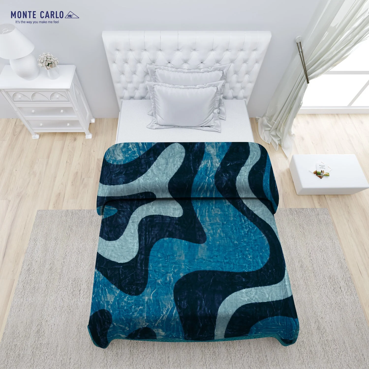 Printed Single Bed 1022 GSM Blanket Lucas 2 Ply (Weight 3.6 kg) - Image 3