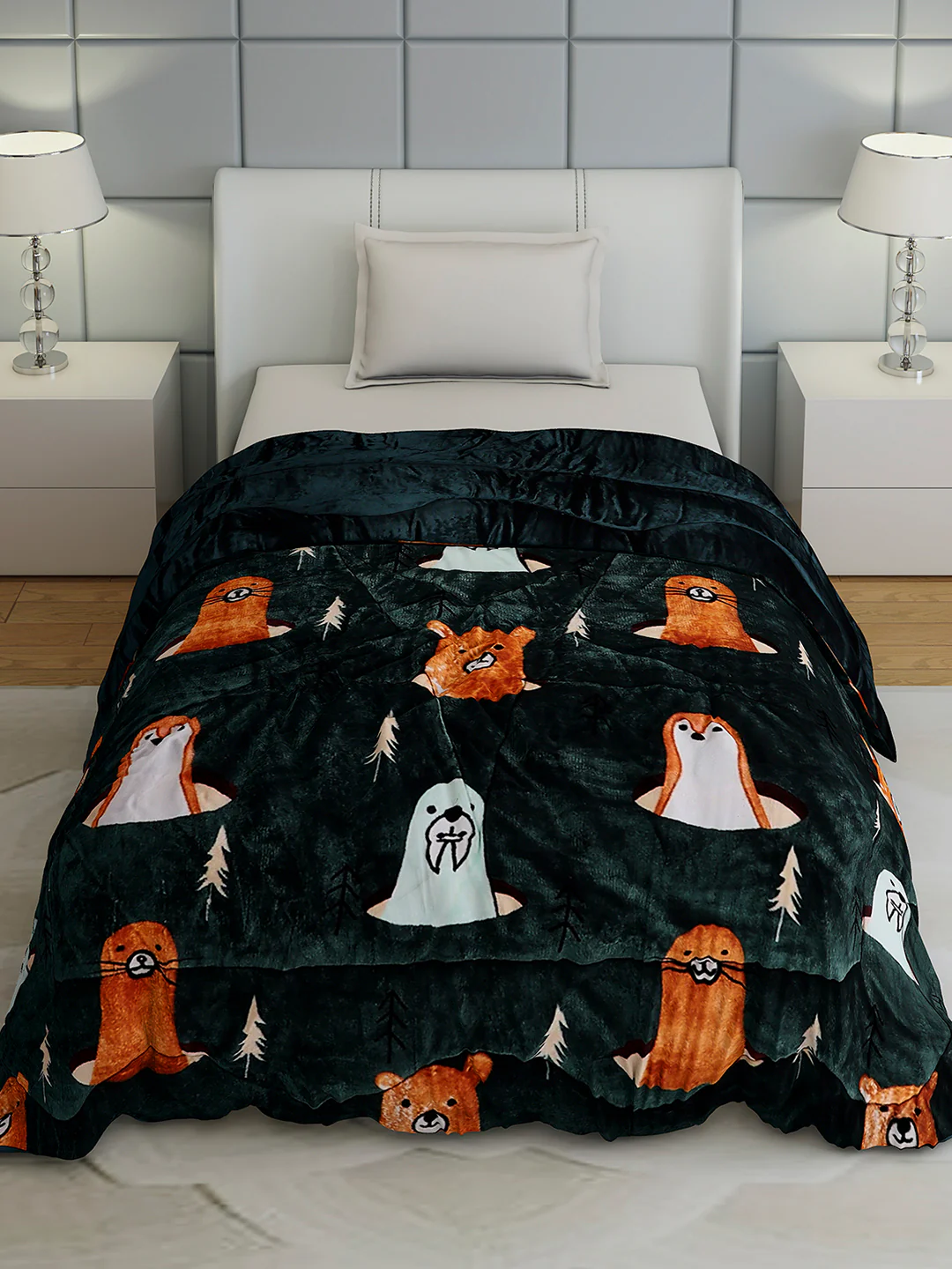 Printed Single Bed 1022 GSM Comforter for Winter - (Ananya) - Image 3