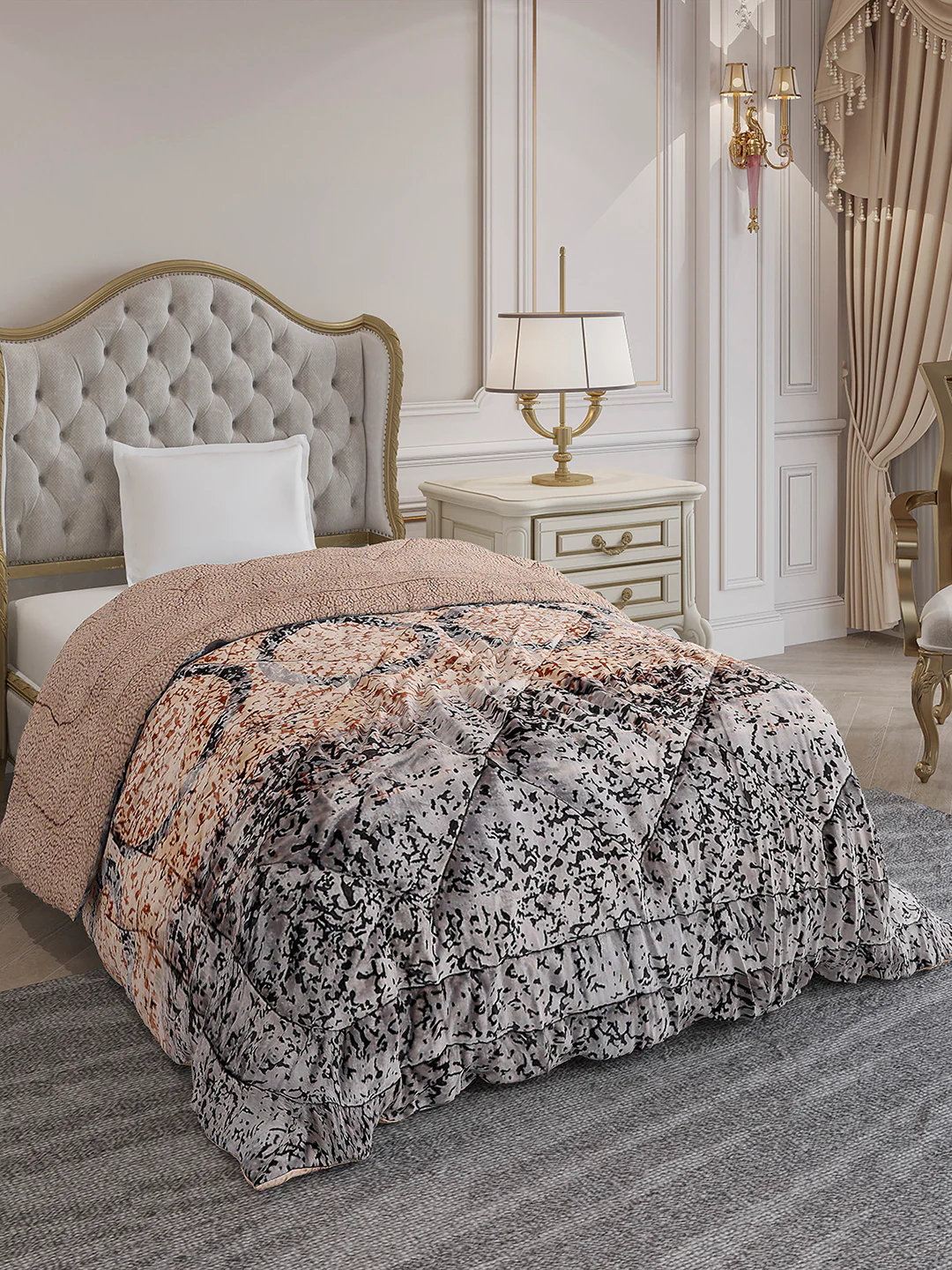 Printed Single Bed 1023 GSM Comforter for Winter - (Ultra) - Image 4