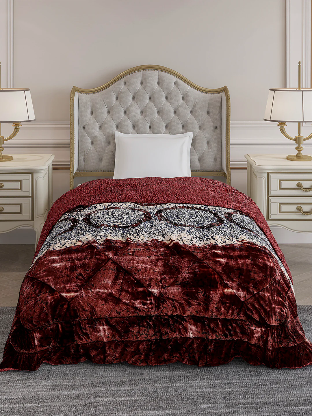 Printed Single Bed 1023 GSM Comforter for Winter - (Ultra) - Image 2