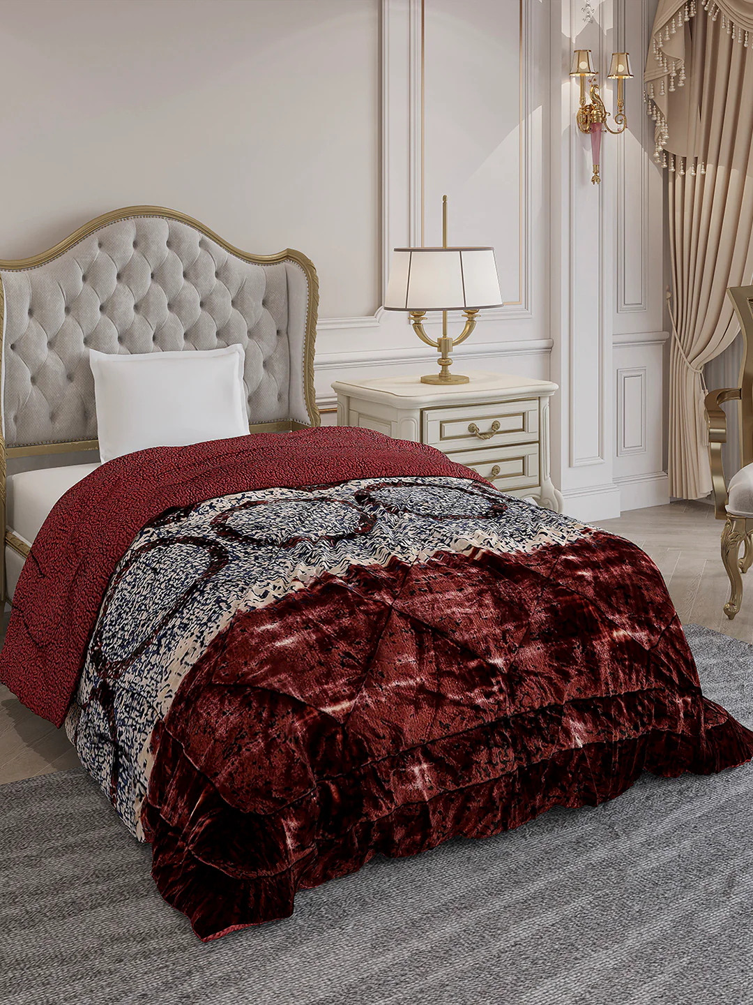 Printed Single Bed 1023 GSM Comforter for Winter - (Ultra) - Image 4
