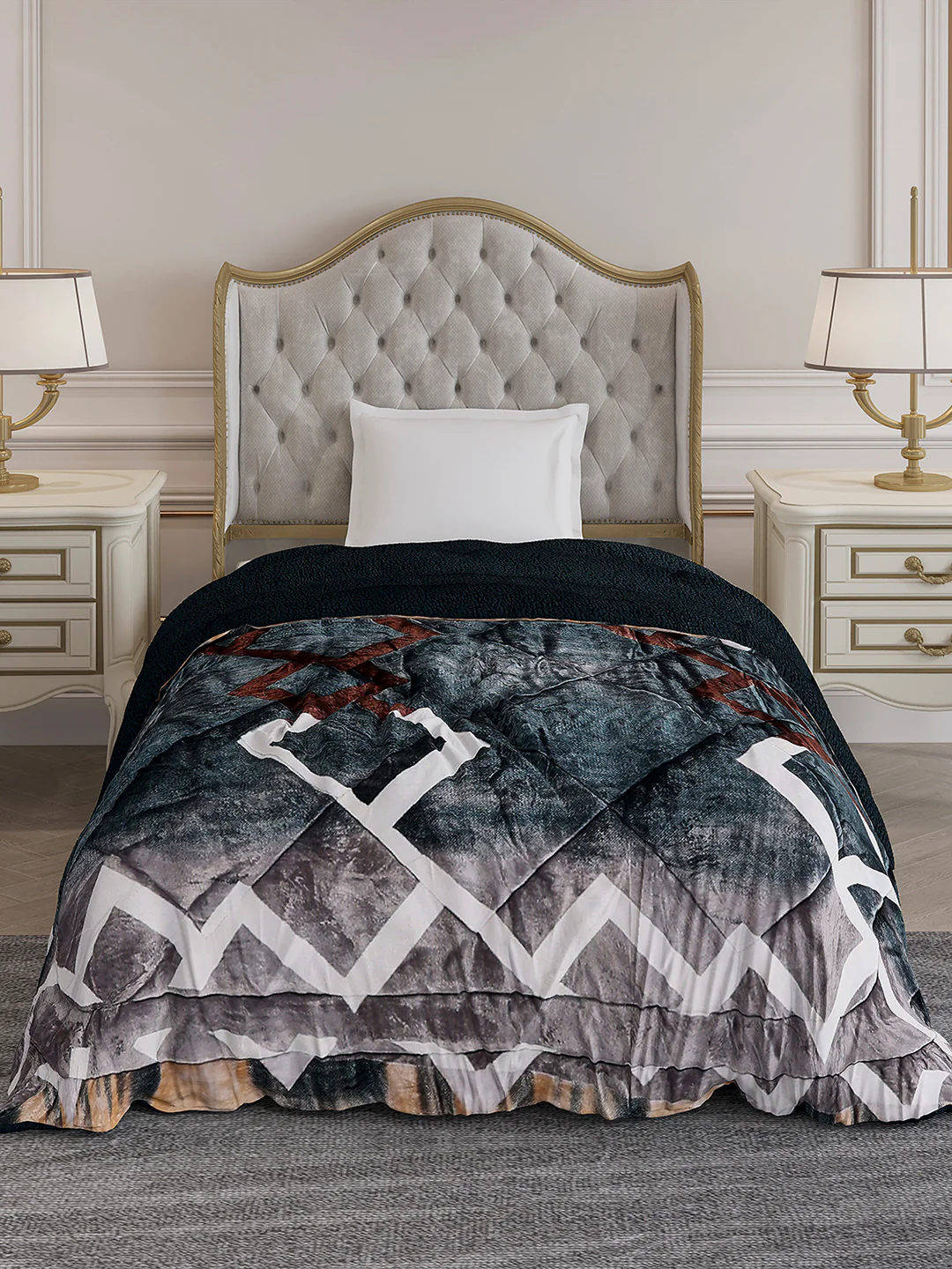 Printed Single Bed 1023 GSM Comforter for Winter - (Ultra) - Image 2
