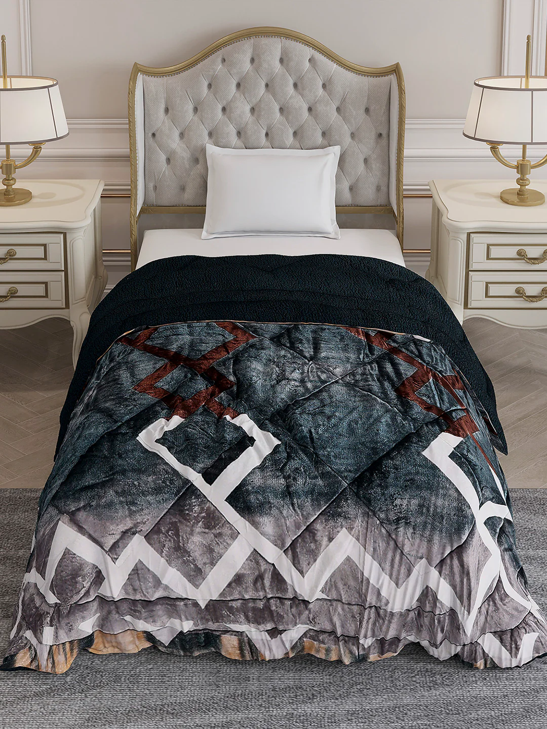 Printed Single Bed 1023 GSM Comforter for Winter - (Ultra) - Image 3