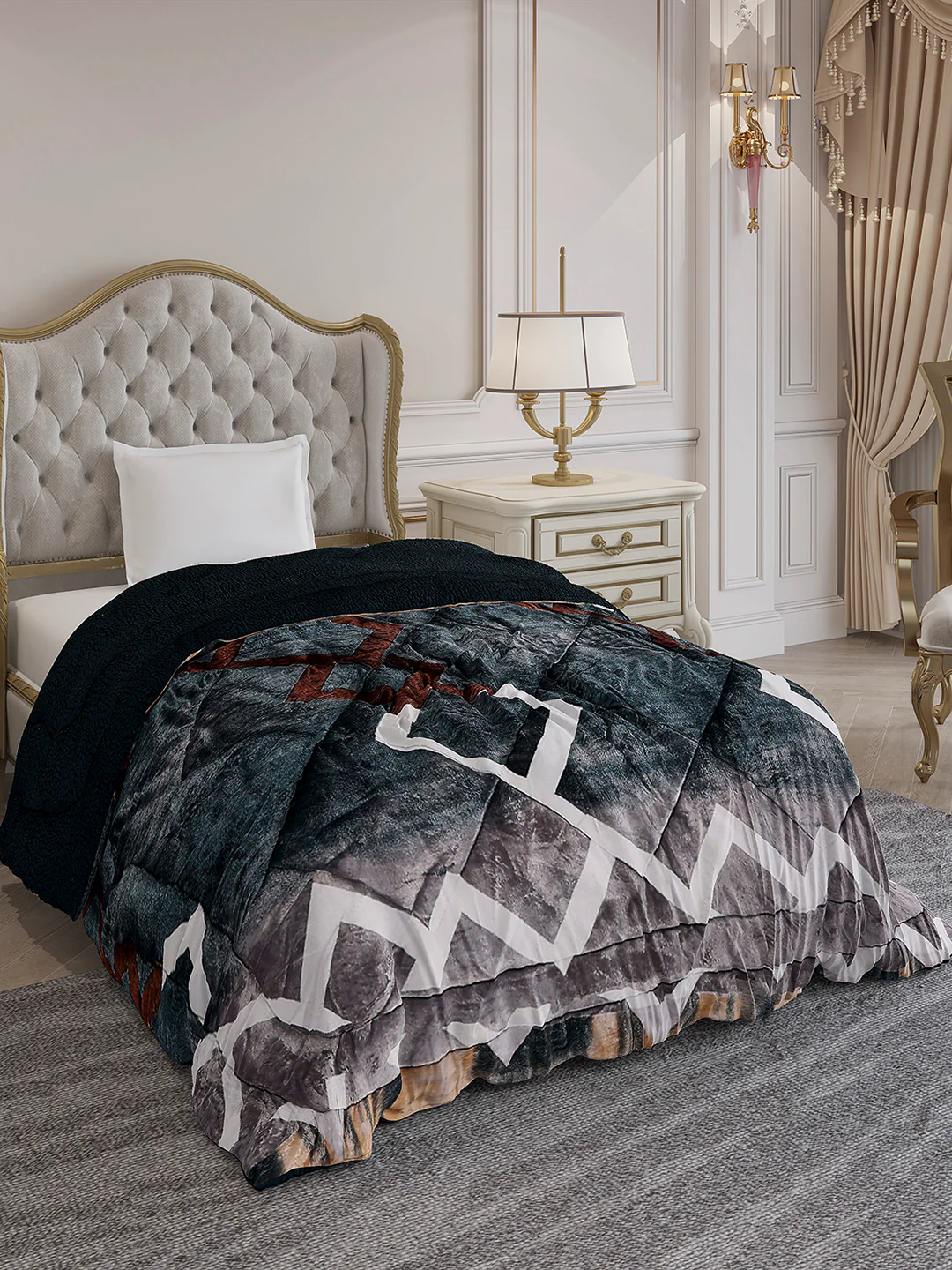 Printed Single Bed 1023 GSM Comforter for Winter - (Ultra) - Image 4