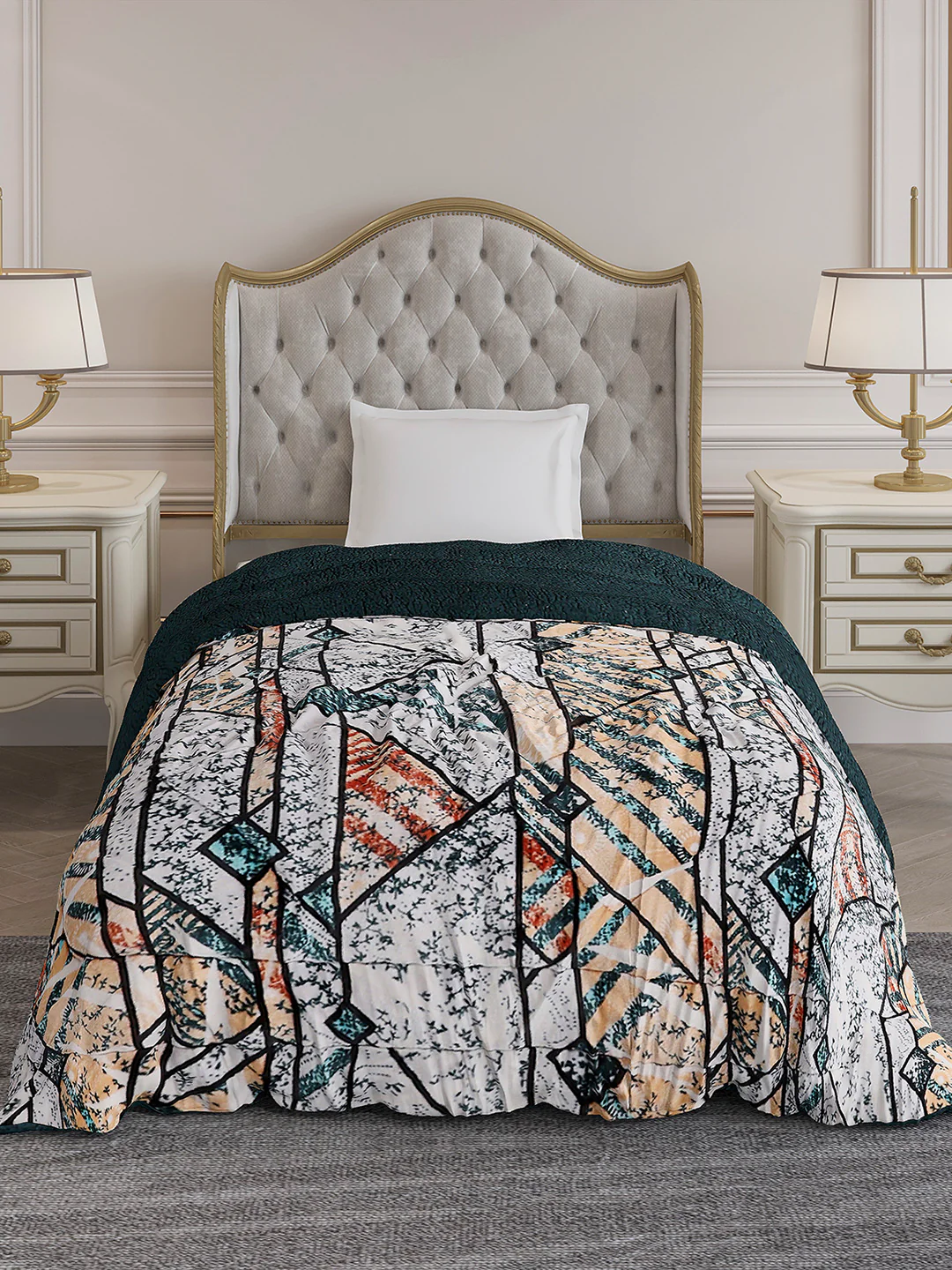 Printed Single Bed 1023 GSM Comforter for Winter - (Ultra) - Image 2