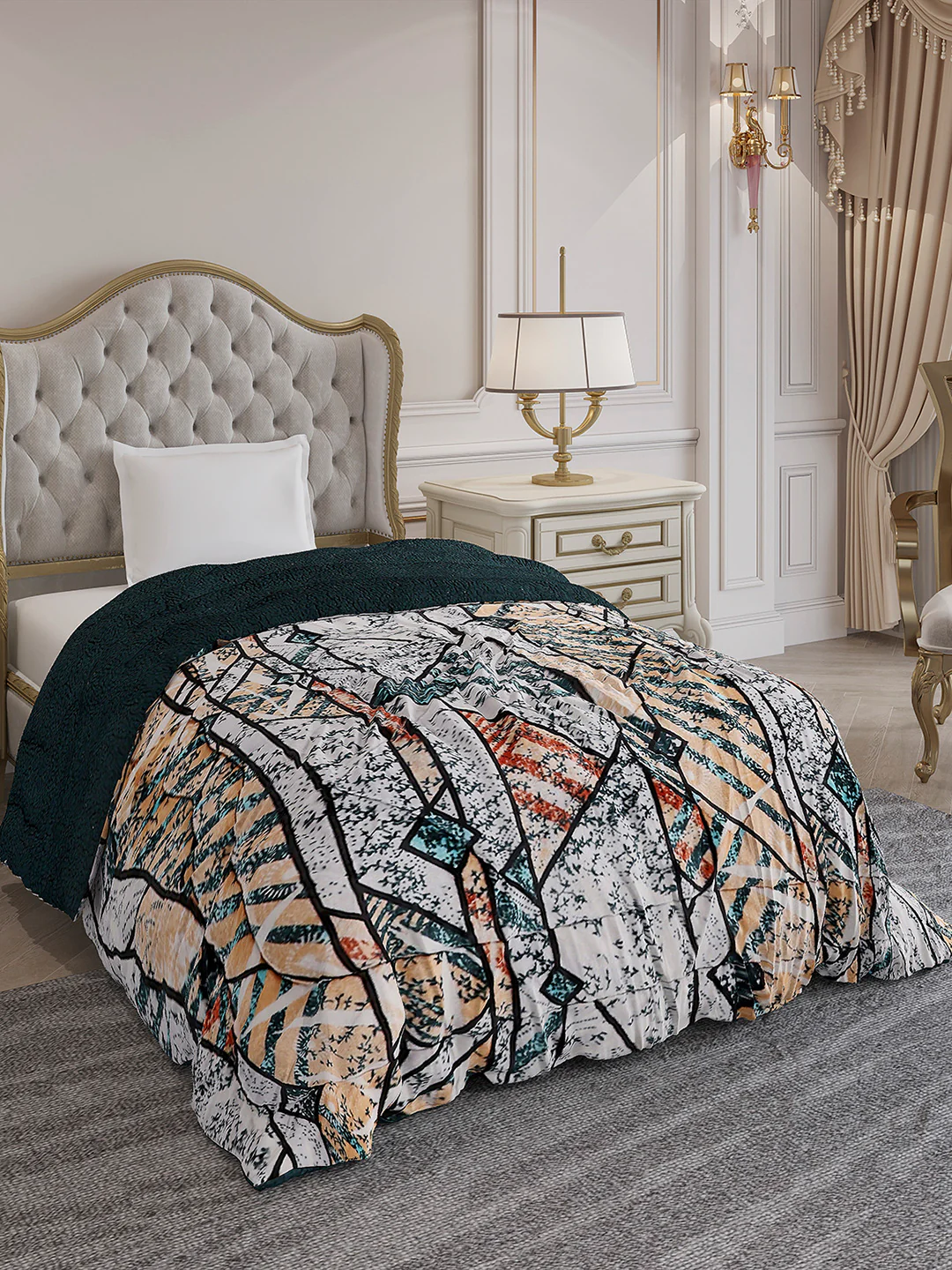 Printed Single Bed 1023 GSM Comforter for Winter - (Ultra) - Image 4