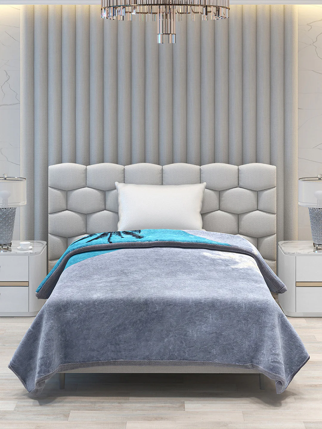 Printed Single Bed 1051 GSM Blanket Bling 2 Ply (Weight 3.7 kg) - Image 2