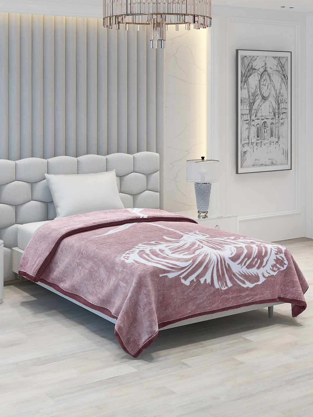 Printed Single Bed 1051 GSM Blanket Bling 2 Ply (Weight 3.7 kg) - Image 4