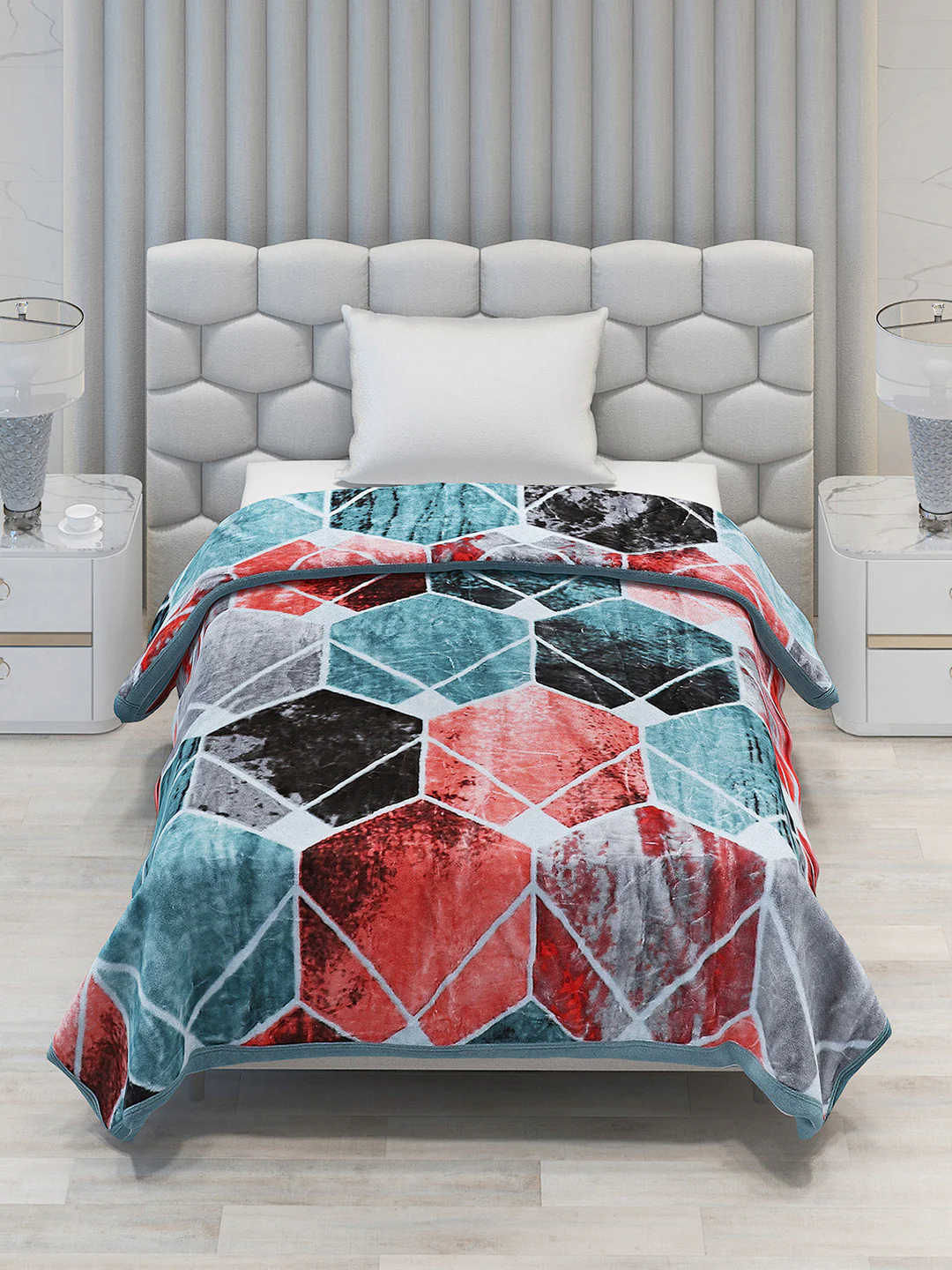Printed Single Bed 1051 GSM Blanket Bling 2 Ply (Weight 3.7 kg) - Image 3