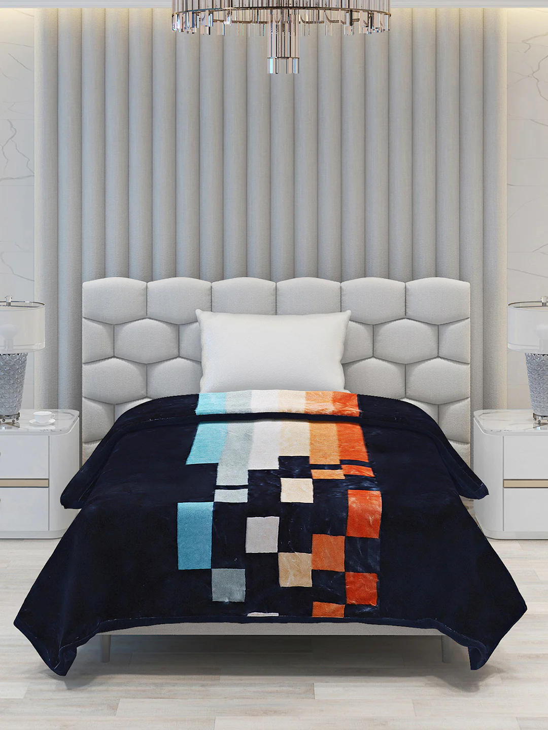 Printed Single Bed 1051 GSM Blanket Bling 2 Ply (Weight 3.7 kg) - Image 2