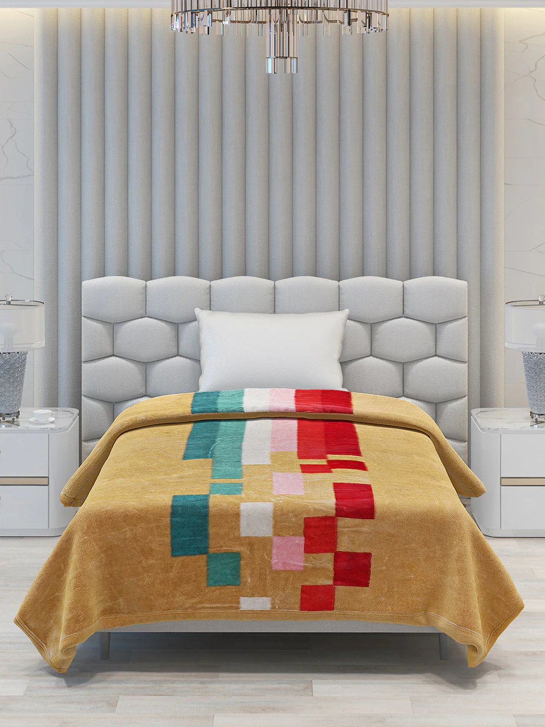 Printed Single Bed 1051 GSM Blanket Bling 2 Ply (Weight 3.7 kg) - Image 2