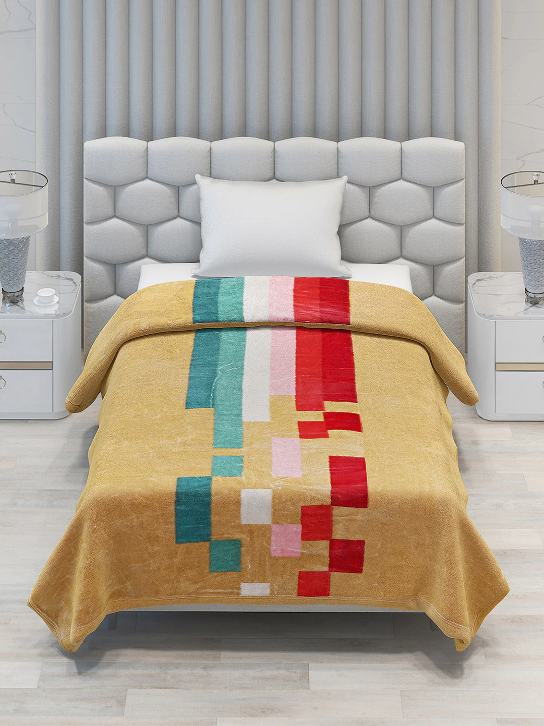 Printed Single Bed 1051 GSM Blanket Bling 2 Ply (Weight 3.7 kg) - Image 3
