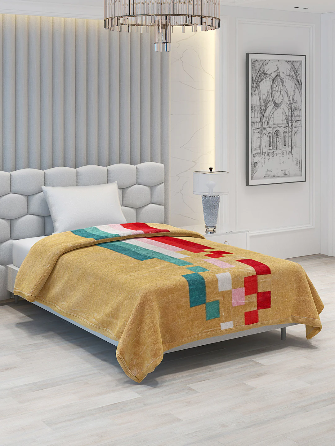 Printed Single Bed 1051 GSM Blanket Bling 2 Ply (Weight 3.7 kg) - Image 4