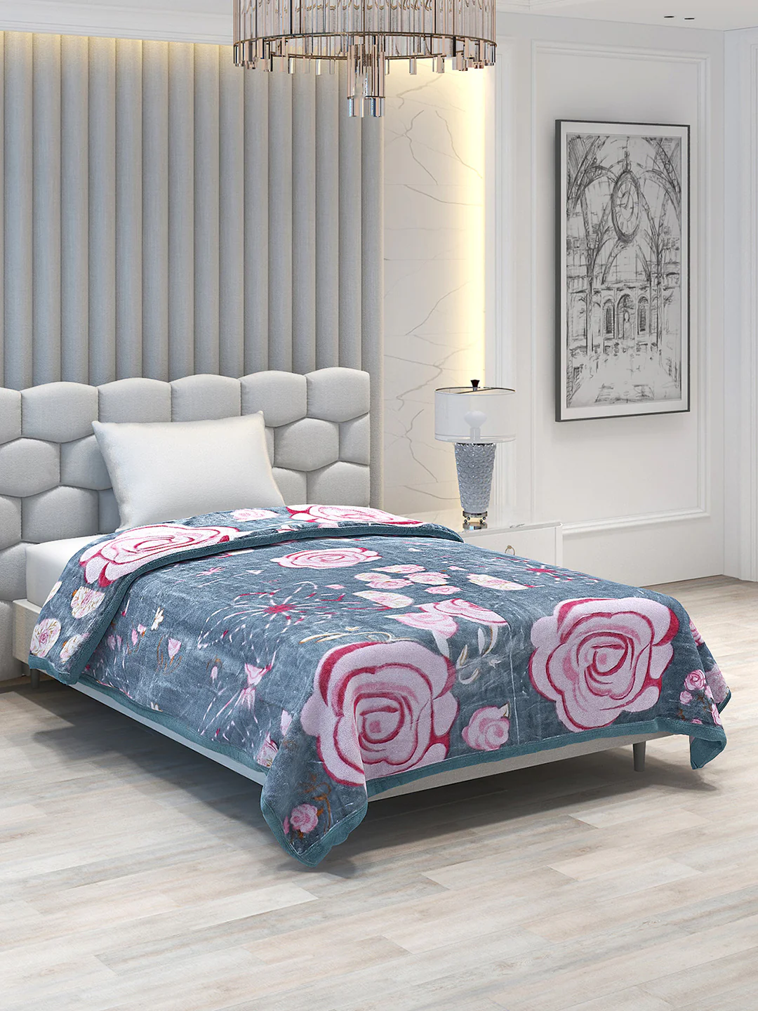 Printed Single Bed 1051 GSM Blanket Bling 2 Ply (Weight 3.7 kg) - Image 4