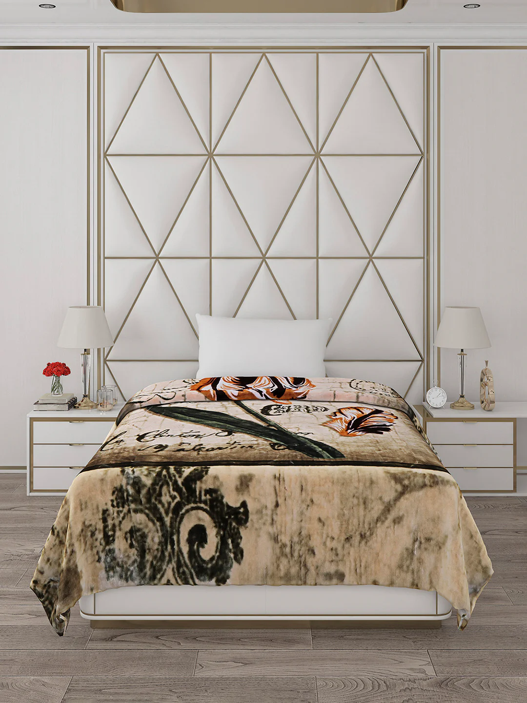 Printed Single Bed Blanket for Heavy Winter -2 Ply - Image 2