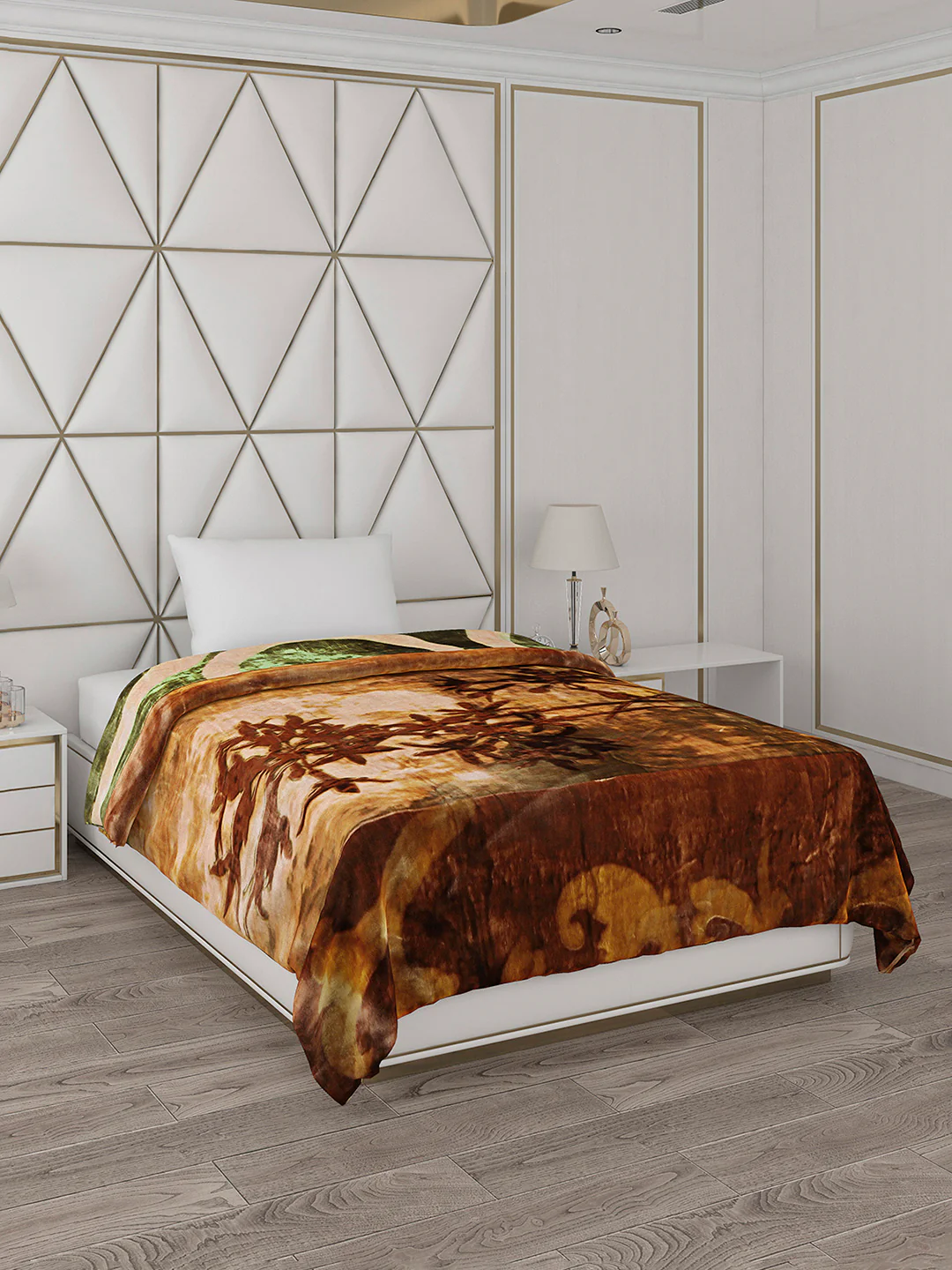 Printed Single Bed 1051 GSM Blanket Pearl 2 Ply (Weight 3.7 kg) - Image 2