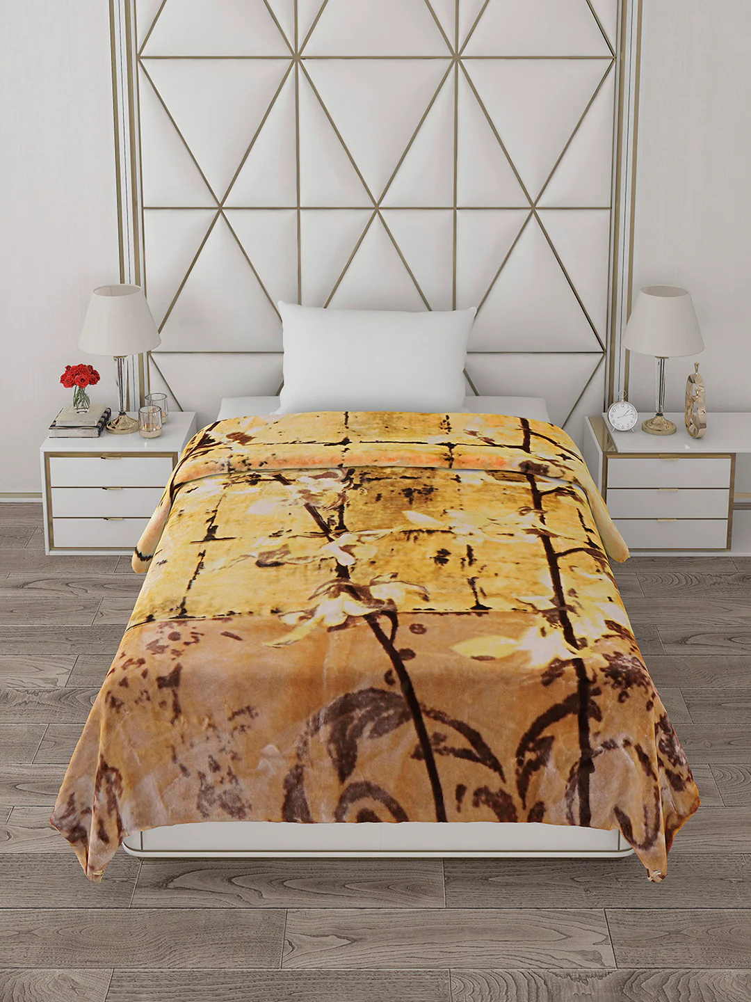 Printed Single Bed 1051 GSM Blanket Pearl 2 Ply (Weight 3.7 kg) - Image 4