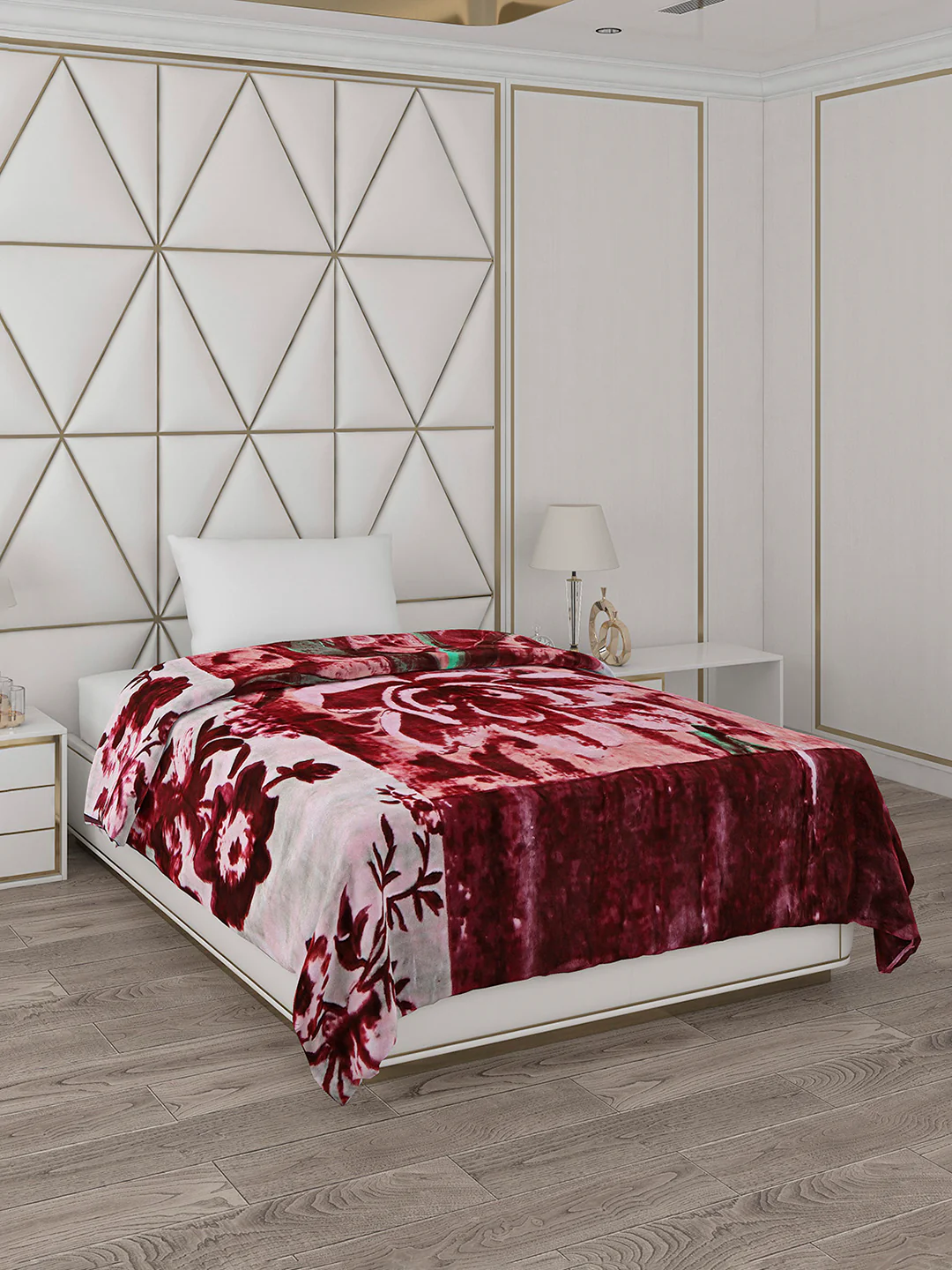 Printed Single Bed 1051 GSM Blanket Pearl 2 Ply (Weight 3.7 kg) - Image 2